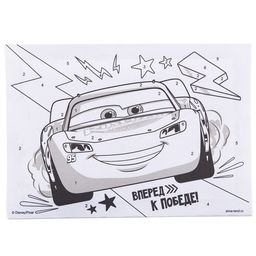 Картина по номерам для детей Молния Маккуин, 21?15 см, Тачки