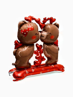 Воздушный шар фольгированный 50 Влюбленные мишки, под воздух - Страна карнавалия фото 2