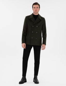 Haki Slim Fit Stamp Pate