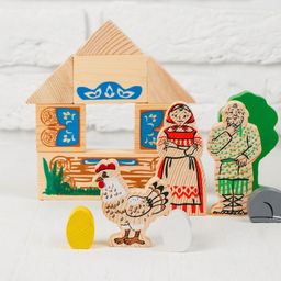 Конструктор деревянный «Сказки. Курочка Ряба», 17 деталей