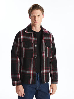 Regular Fit Uzun Kollu Ekose Erkek G?mlek Ceket