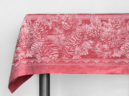 Скатерть 0С-23ЯК 178*140 "Сосновые шишки" цв. красный