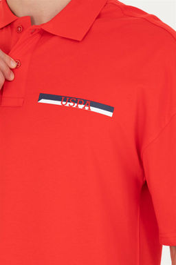 Мужская красная футболка-поло оверсайз - U.s. polo assn фото 7
