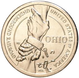 Монета 1 доллар 2023 года P США  Американские инновации  подземная железная дорога