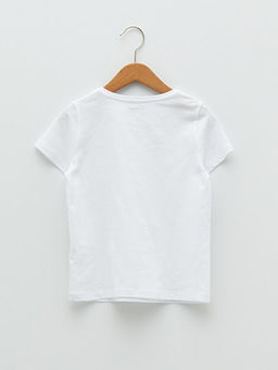 Bisiklet Yaka Basic K?sa Kollu Pamuklu K?z ?ocuk Ti??rt - Waikiki фото 2