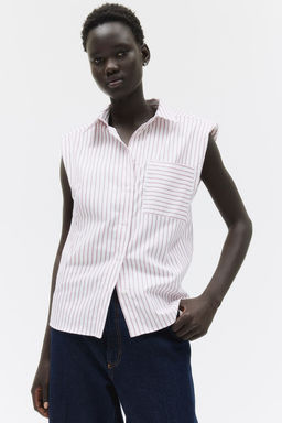 Camisa sin mangas con hombreras - H&m фото 2