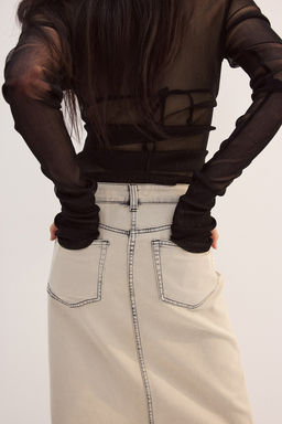 Falda de sarga hasta la rodilla - H&m фото 4