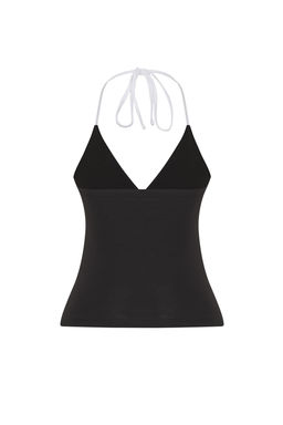 Ac?k Mavi Fitted/Vucuda Oturan Biye Detayl? Ask?l? Esnek Orme Bluz TWOSS25BZ00153 - Trendyolmilla фото 7