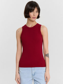 Топ женский бордовый