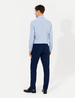 A__k Lacivert Slim Fit Kuma_ Pantolon