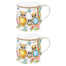 Набор кружек 2 пр. 300 мл 11,5*8,5*8,5 см "Совушки" фарфор NEW BONE CHINA
Состав: Фарфор