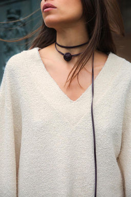 LONG SLEEVE BOUCLE SWEATER - Zara фото 2