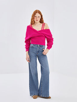 Kruvaze Yaka Kad?n Triko Kazak