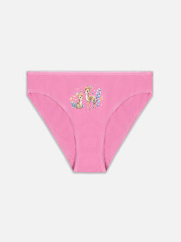 Цена за 2 штуки! Трусы слипы для девочек розовые с принтом