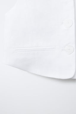 CHALECO 100% LINO / Blanco roto - Zara фото 4