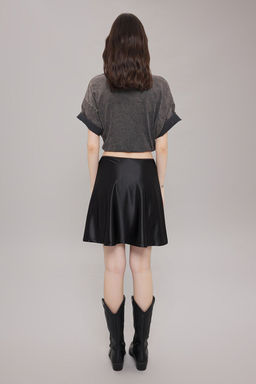 TRENDYOLMILLA Siyah A Line/Can Kesim Mini Etek TWOSS25ET00065  фото 4