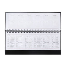 Планинг недатированный 100 х 300 мм, 56 листов, на гребне, обложка из искусственной кожи, чёрный - Calligrata фото 5