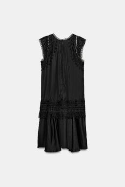VESTIDO CORTO ENCAJE ZW COLLECTION / Negro - Zara фото 7