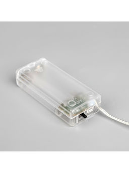 Гирлянда Нить 2 м, роса с насадками Звезда, IP20, серебристая нить, 20 LED, свечение белое, 2 режима, ААх2 - Luazon lighting фото 7