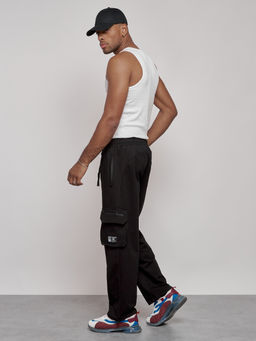 спортивные брюки 95%хлопок 5% эластан (двухслойная нить),Турция, черного цвета - Mtforce фото 4