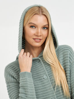 кардиган женский на пуговицах с капюшоном - Glenfield фото 7