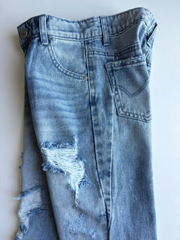 Джинсы голубые для девочки 33-1064 голубой - Mini maxi фото 10