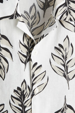 Camisa resort en mezcla de lino Regular Fit - H&m фото 3