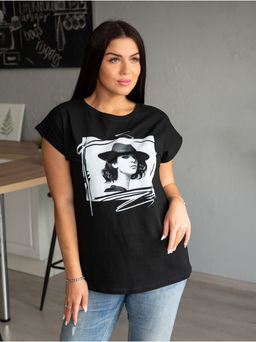 Футболка Блэк энд Вайт девочка в шляпе