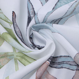 Шторы для кухни Доляна Акварельные листья 145*180- 2 шт, подхваты - 2 шт., 100% п/э  фото 5