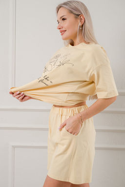 Пижама женская из кулирки Дива крем