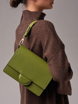 Сумка через плечо Deboro 30574 зеленый бамбук