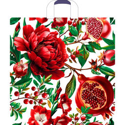 Пакет с петлевой ручкой 45x45+3см 60мкм Артпласт (Цветок Граната) ПТЛ66464 упак/25шт