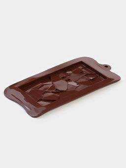 Форма для шоколада Доляна «Дробленый шоколад», 21.2×10.6×1 см, силикон, коричневая