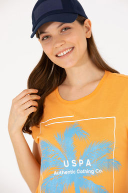 Женская оранжевая футболка - U.s. polo assn фото 17