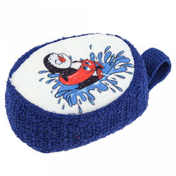 Мочалка банная Спонж 15х11см, хлопок, с поролоном, Eco-Price (Россия)