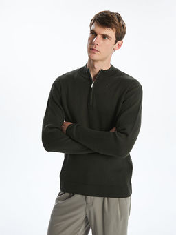 Dik Yaka Erkek Triko Kazak