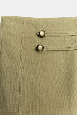 SHORTS MINI BOTONES / Khaki - Zara фото 6