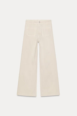 ZW COLLECTION HIGH-WAIST WIDE-LEG JEANS WITH POCKETS - Zara фото 7