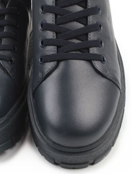 05-AW1010-2M DK. BLUE Ботинки зимние мужские (натуральная кожа, натуральный мех)