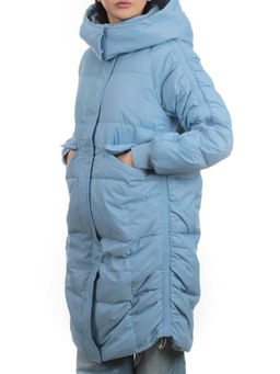 3064 BLUE Пуховик зимний женский (80% пух, 20% перо)