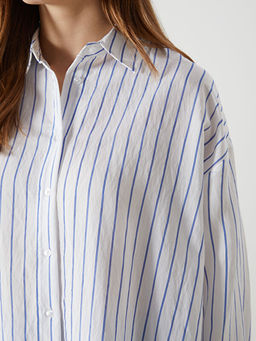 ?izgili Oversize Kad?n G?mlek Tunik