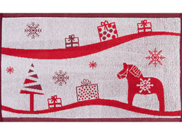 Полотенце махровое 6с104.411ж1 Лошадки (3-бело-кр.) 67х40см