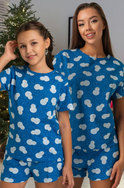 Женская новогодняя пижама с шортами Happyfox