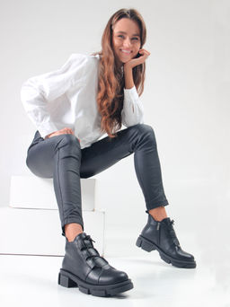 Ботинки 218.21074bl. черный/Мех