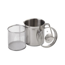 1301 GIPFEL Кастрюля ITUM 16х18см/3,6 л для варки овощей, со съемным ситом, стеклянная крышка с уплотнением Материал: нержавеющая сталь 18/8, капсульной дно. Толщина: 0,6 мм / 3мм  фото 4