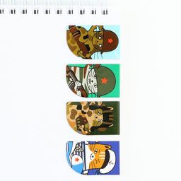 Цена за 4 шт. Магнитные закладки для книг, 4 шт. 23 февраля: Юный герой - Artfox фото 6