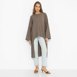 Туника вискозная, Легко и смело (хаки) - Charutti фото 6