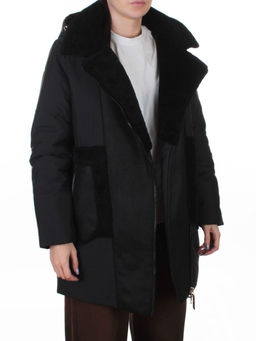 8088 BLACK Куртка зимняя женская (верблюжья шерсть, 120 гр. холлофайбер)