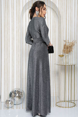 Платье Сияющий выход (серебро) П12044 - Lt collection фото 2