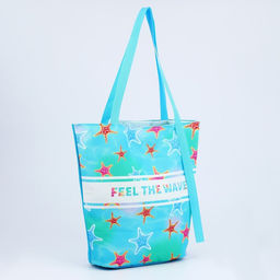 Сумка женская пляжная Feel the wave, 39х32 см, голубая - Nazamok фото 9